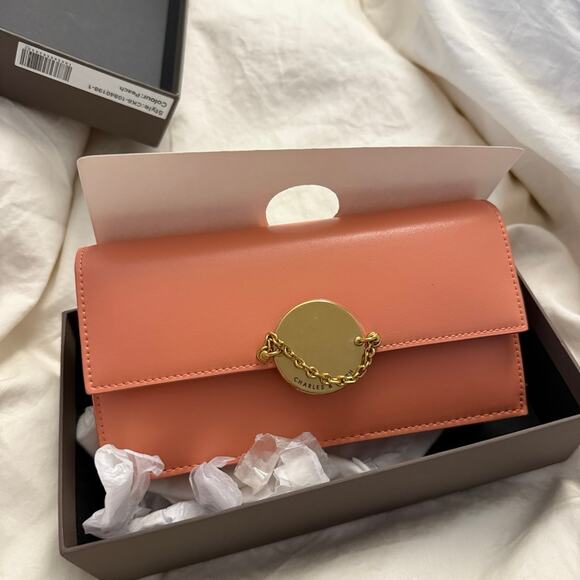 Charles and Keith Metallic Push-Lock Wallet Crossbody bag - Picture 4 of 7